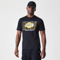 LA Lakers NBA Stack Wordmark Black T-Shirt-kentox