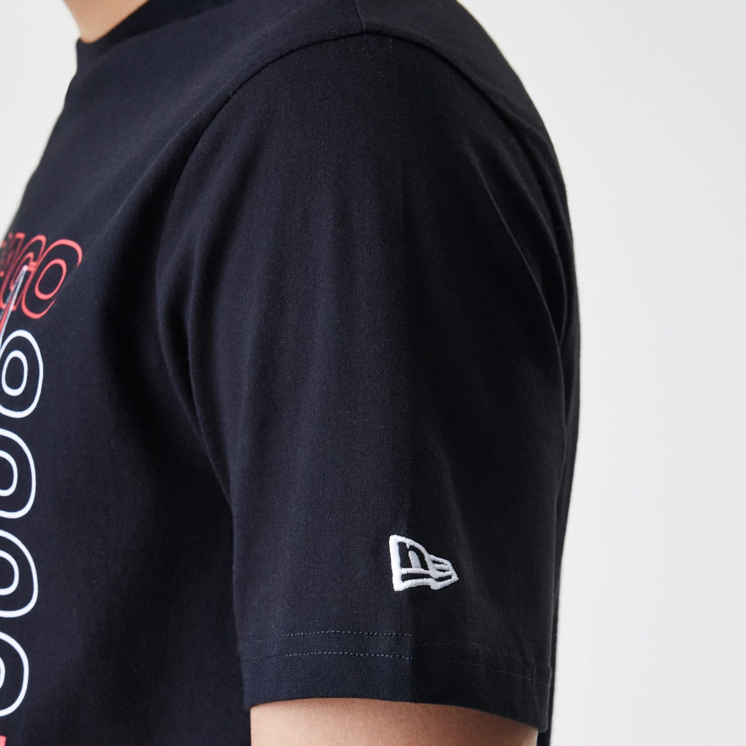 Chicago Bulls NBA Stack Wordmark Black T-Shirt-kentox