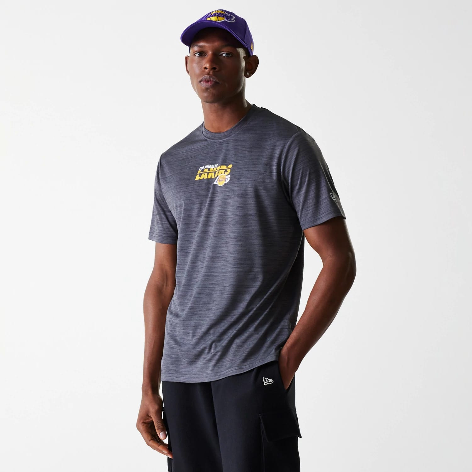 LA Lakers NBA Essentials Black T-Shirt-kentox