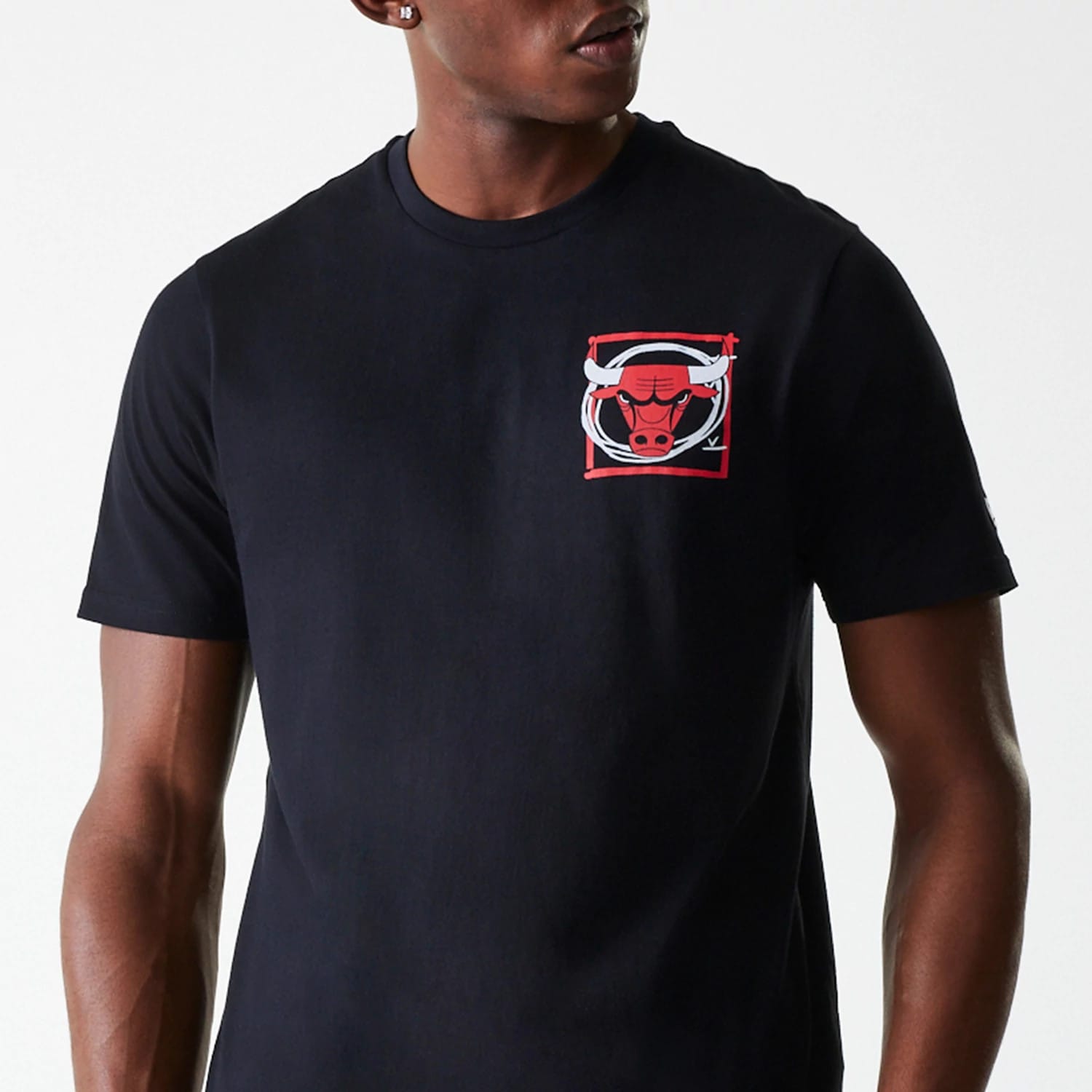 Chicago Bulls NBA Photographic Print Black T-Shirt-kentox