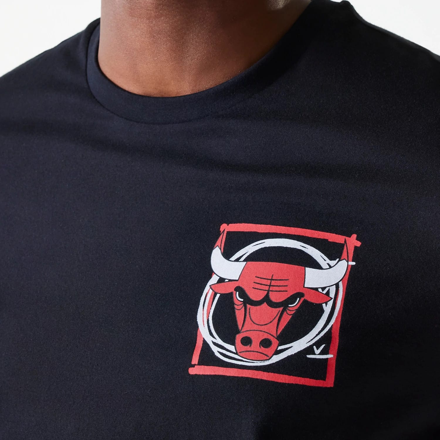 Chicago Bulls NBA Photographic Print Black T-Shirt-kentox