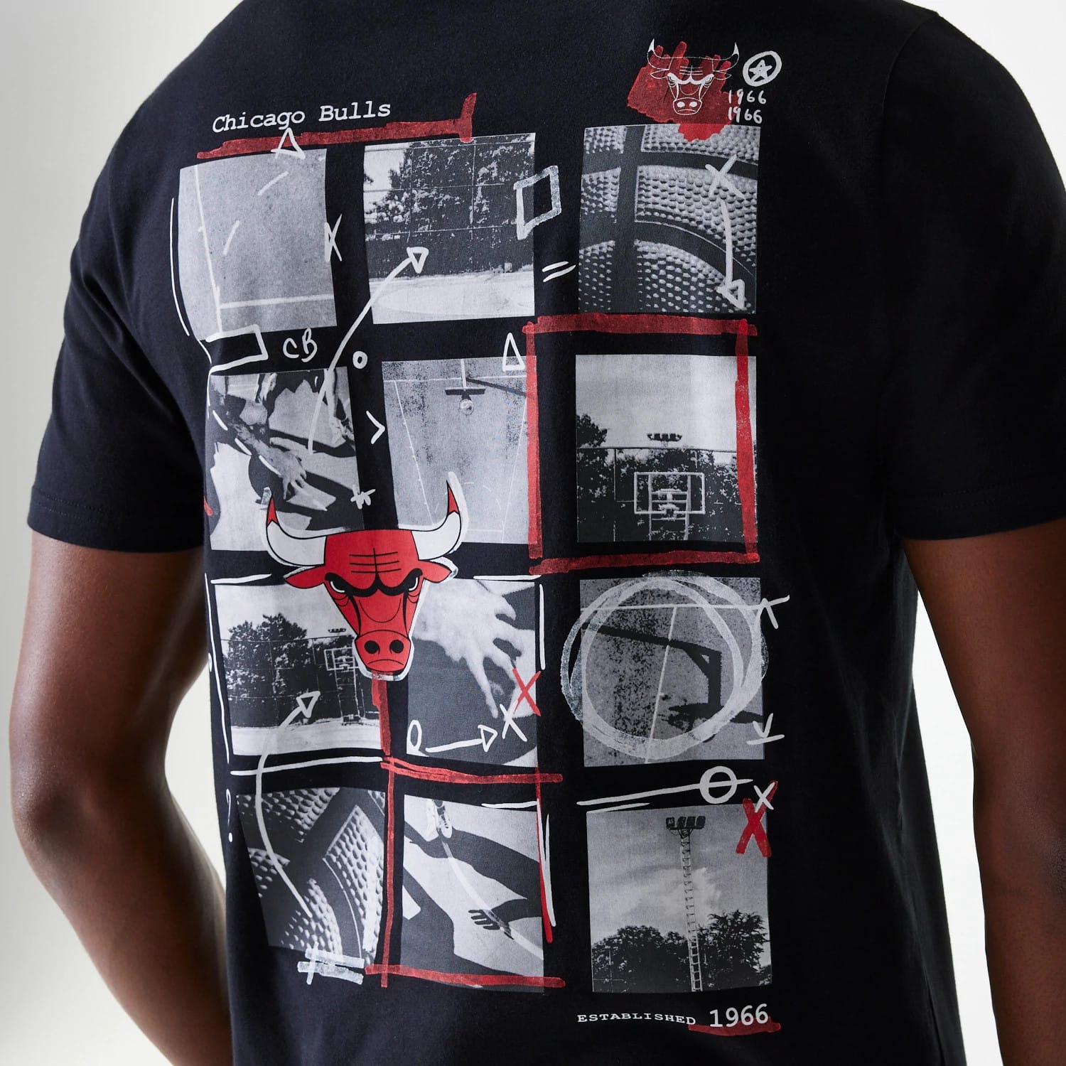 Chicago Bulls NBA Photographic Print Black T-Shirt-kentox