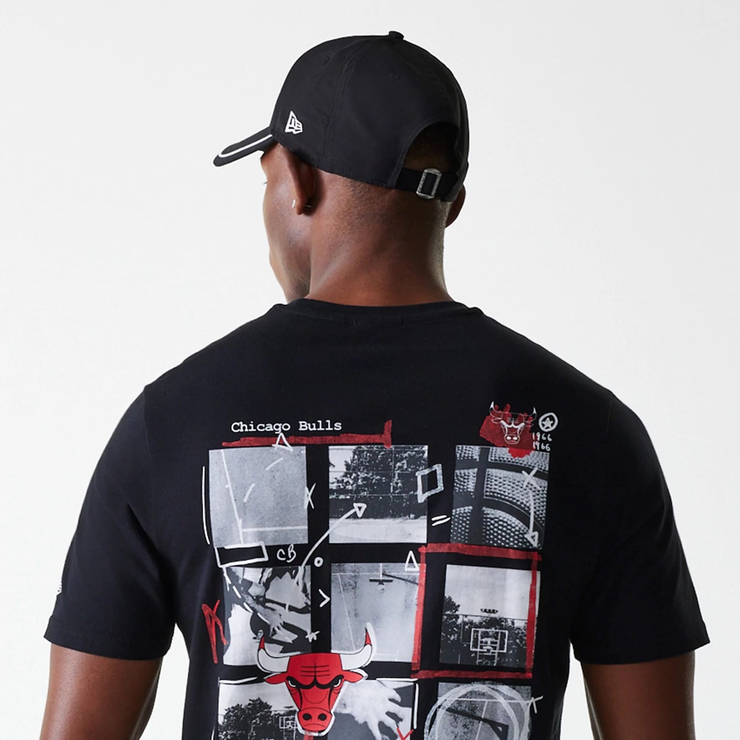 Chicago Bulls NBA Photographic Print Black T-Shirt-kentox