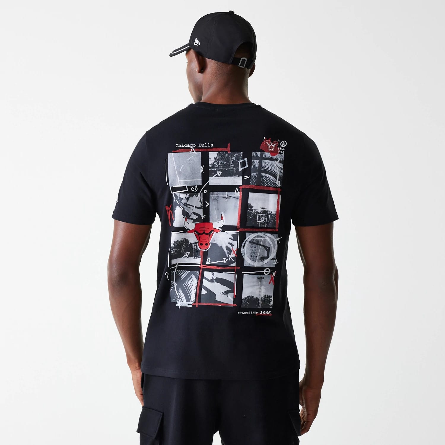 Chicago Bulls NBA Photographic Print Black T-Shirt-kentox