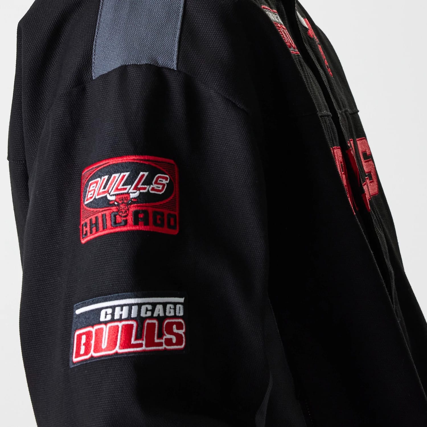 Chicago Bulls NBA Black Motorsports Jacket-kentox
