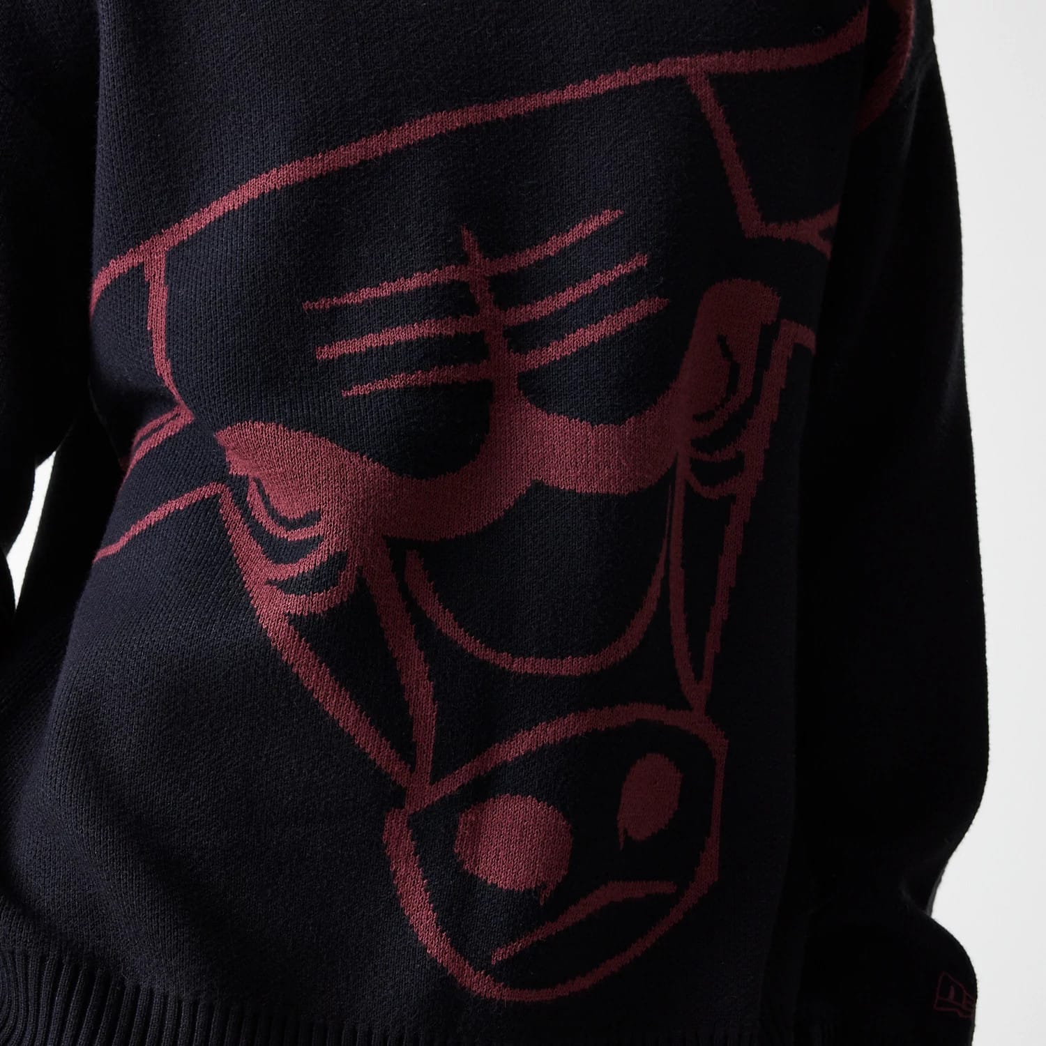 Chicago Bulls NBA Knit Black Oversized Knit Sweater-kentox
