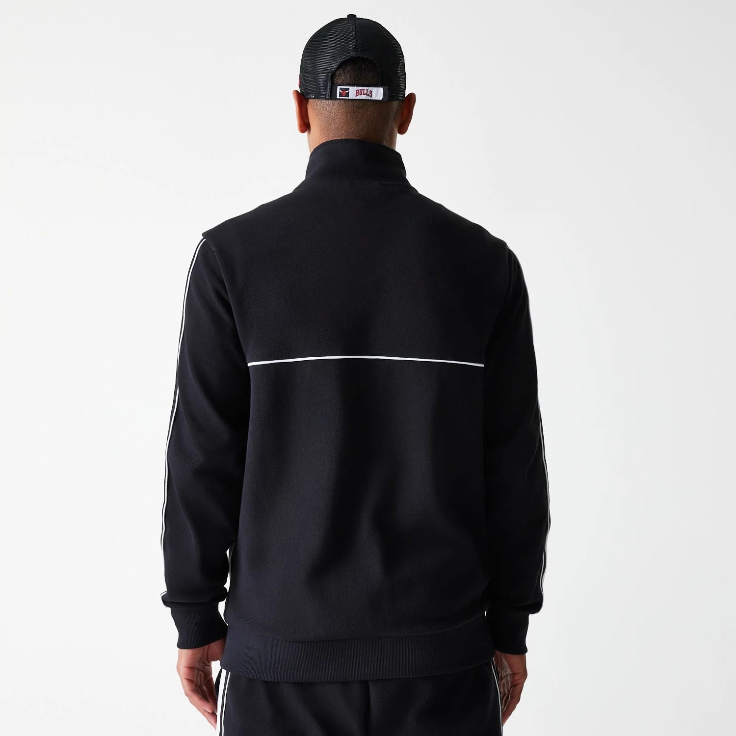 Chicago Bulls NBA Outline Black Track Jacket-kentox