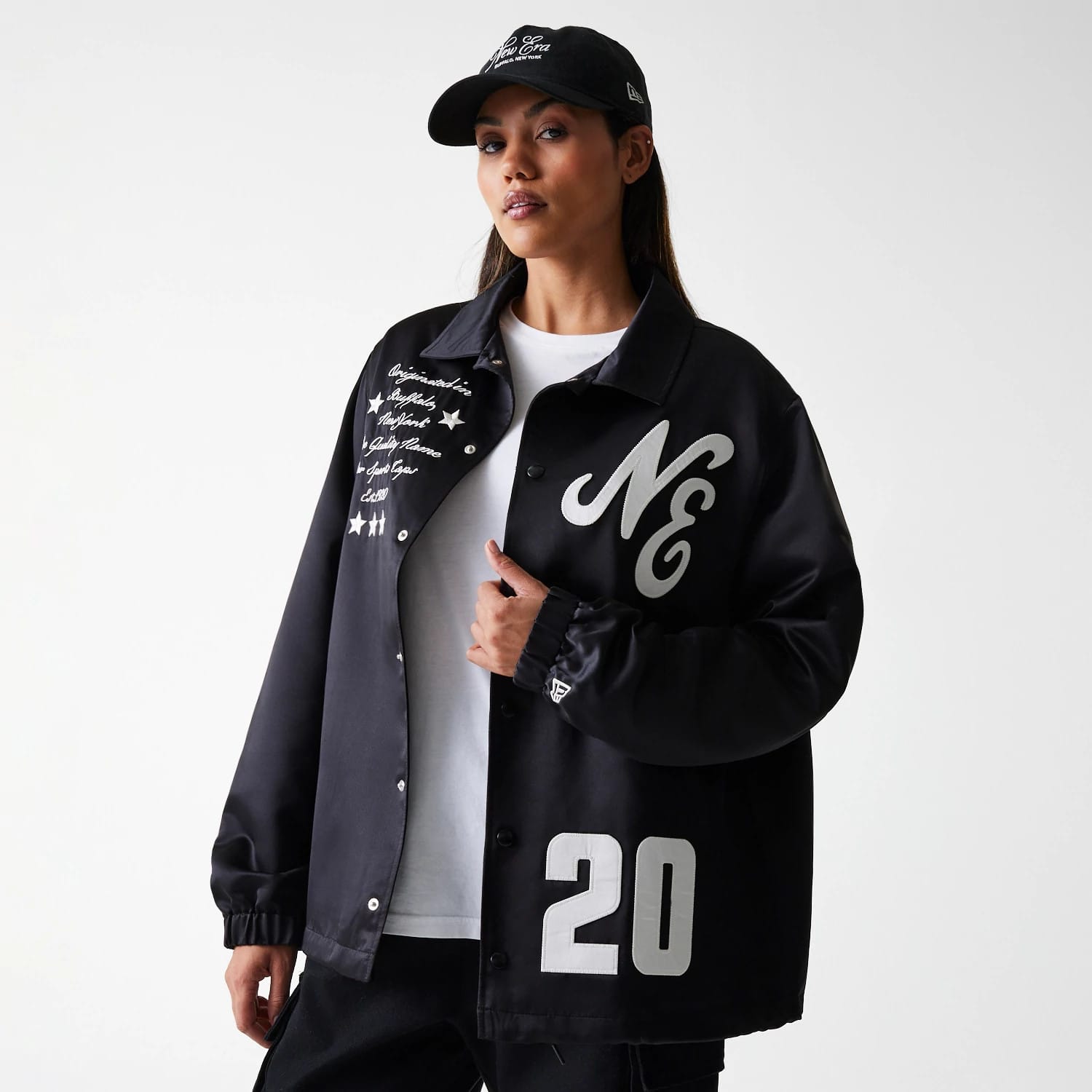New Era Black Coaches Jacket-kentox