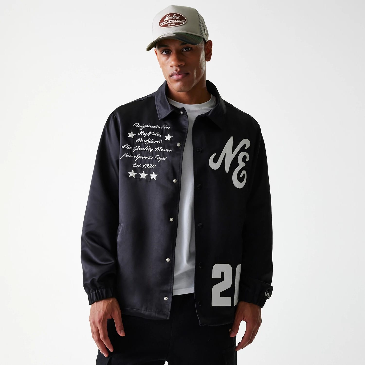 New Era Black Coaches Jacket-kentox