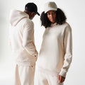 New Era Tech Light Beige Oversized Pullover Hoodie-kentox