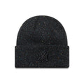 New York Yankees Womens MLB Glitter Black Cuff Knit Beanie Hat-kentox