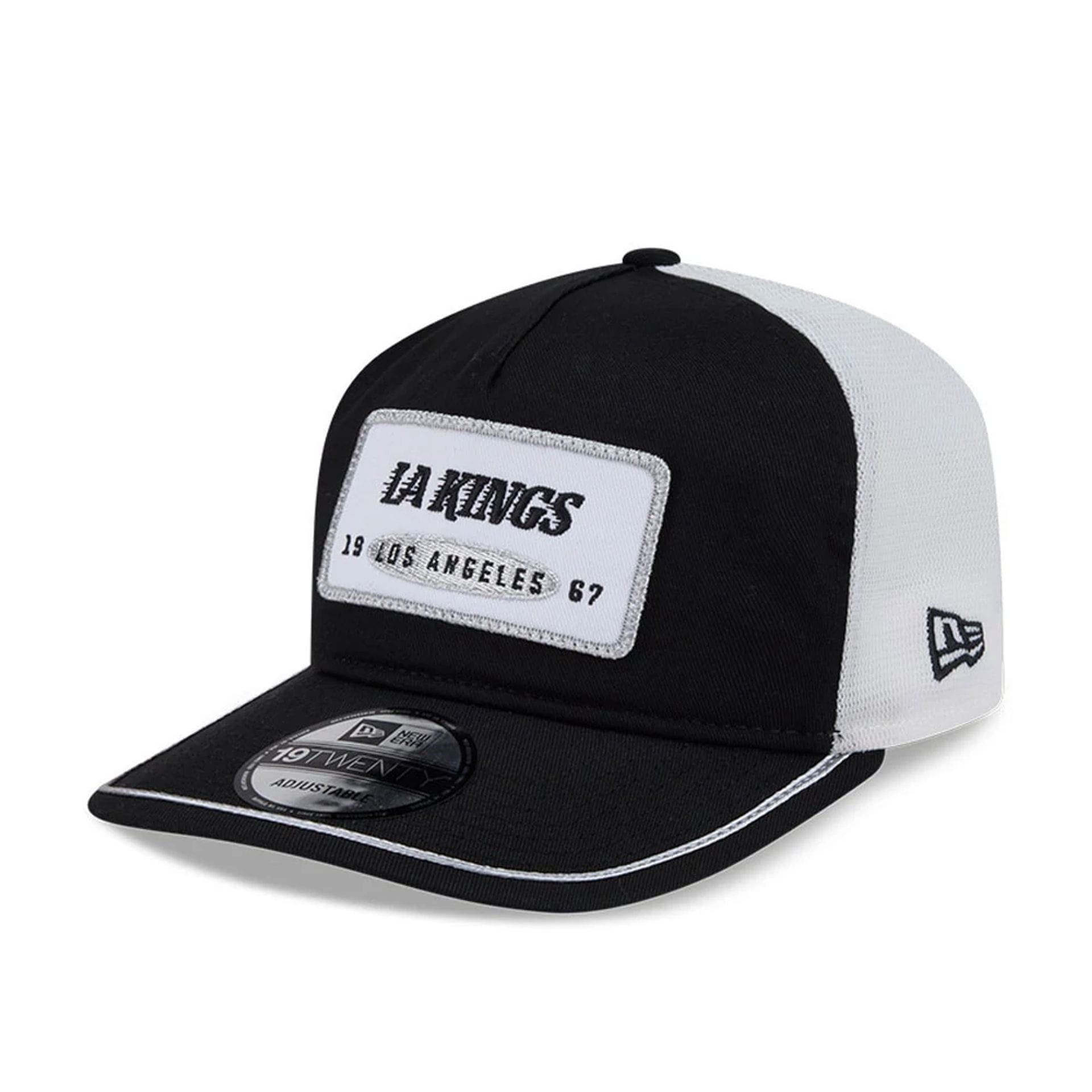 LA Kings NHL Emblem Patch Black 19TWENTY Adjustable Cap-kentox