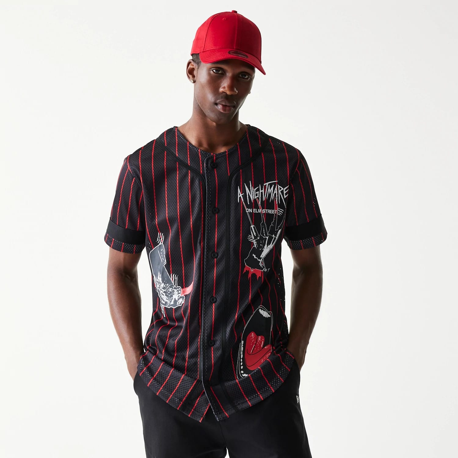 New Era A Nightmare On Elm Street Black Jersey-kentox