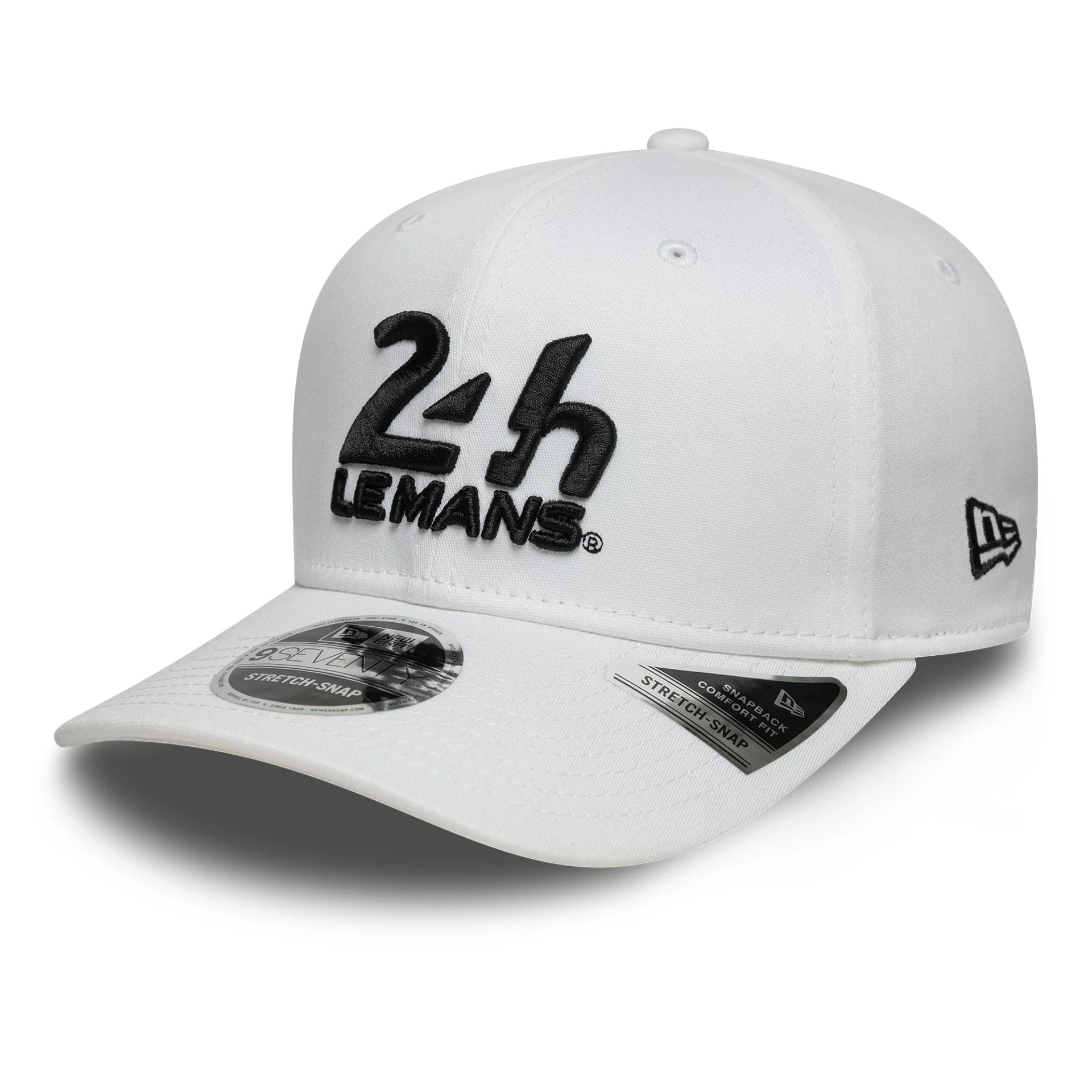 24HR Le Mans Core White 9SEVENTY Stretch Snap Adjustable Cap-kentox