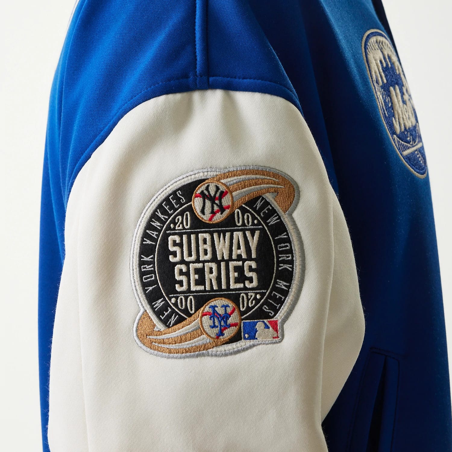 New York Mets MLB Jersey Blue Bomber Jacket-kentox