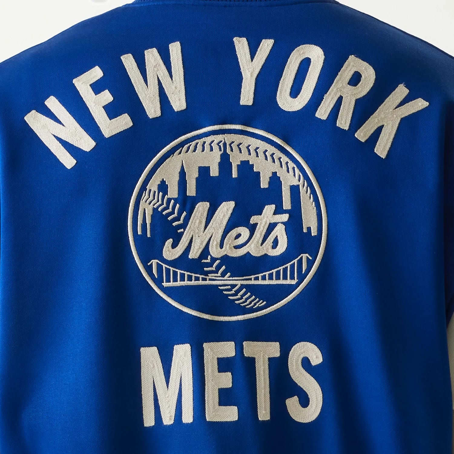 New York Mets MLB Jersey Blue Bomber Jacket-kentox