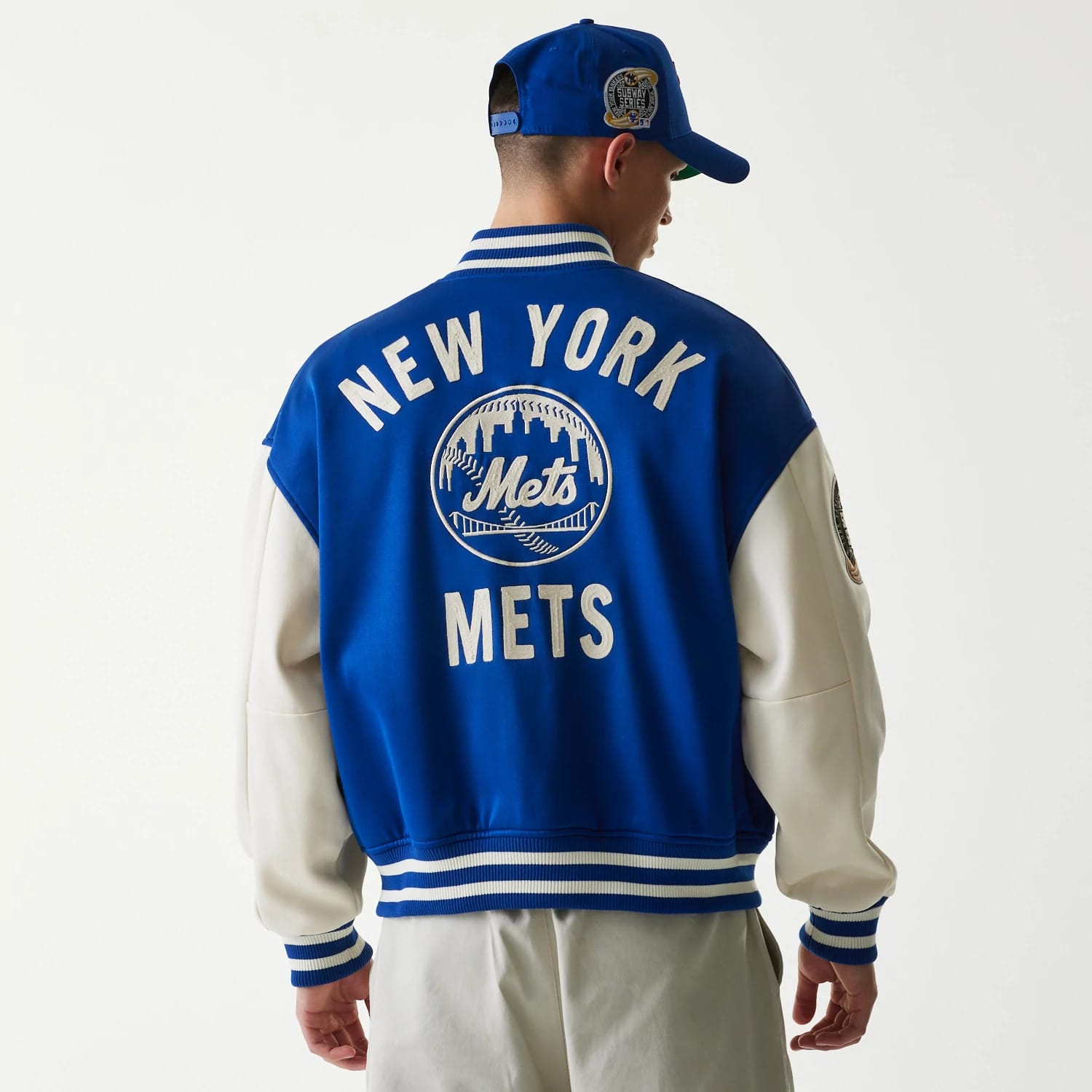 New York Mets MLB Jersey Blue Bomber Jacket-kentox