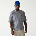 New York Mets MLB Waffle Grey Oversized T-Shirt-kentox