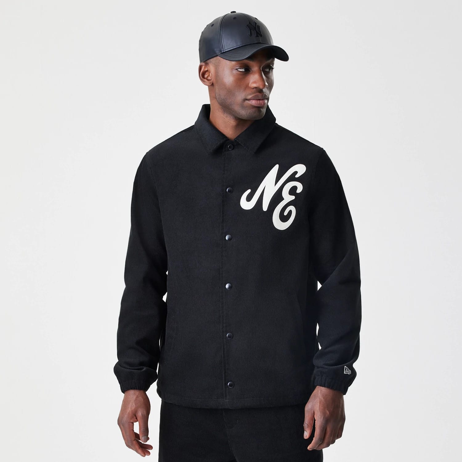 New Era Cord Black Coaches Jacket-kentox