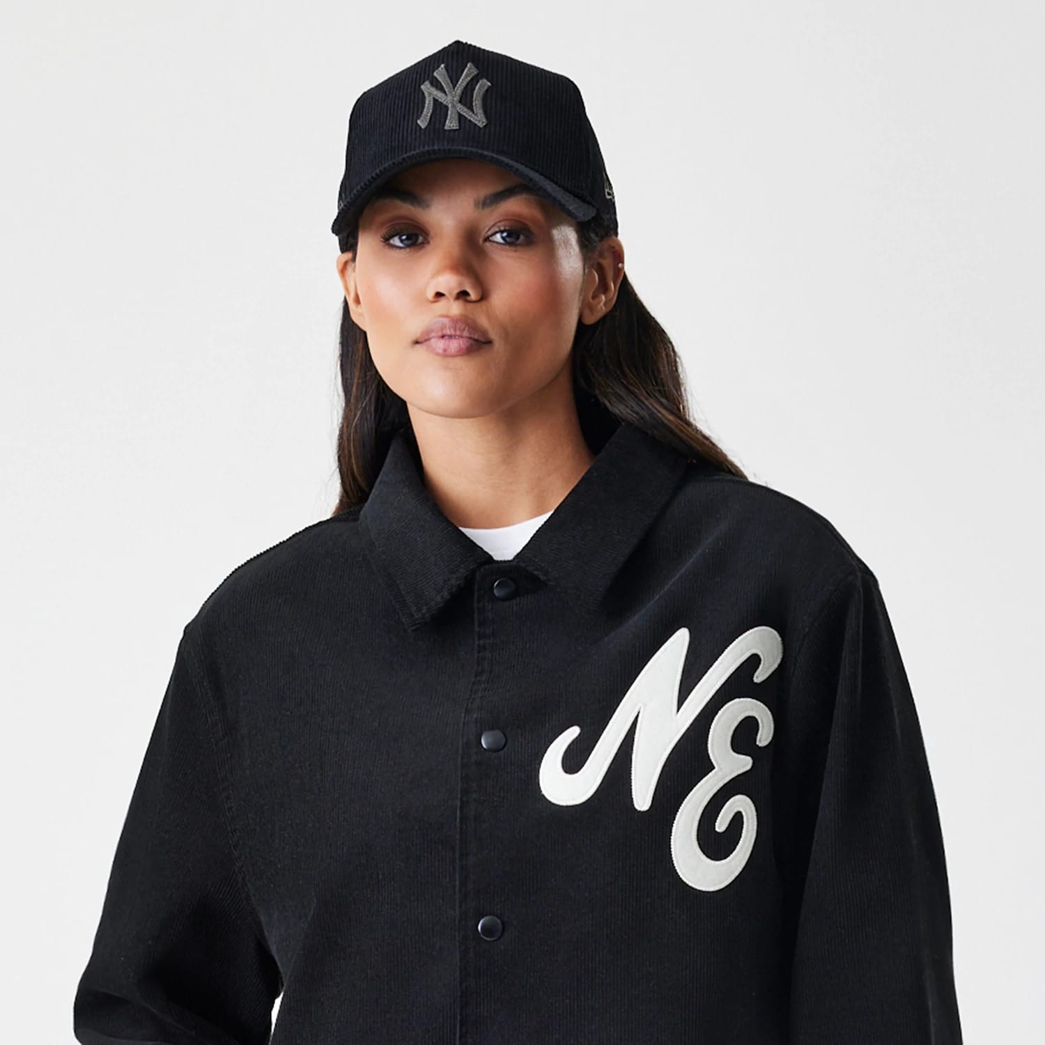 New Era Cord Black Coaches Jacket-kentox