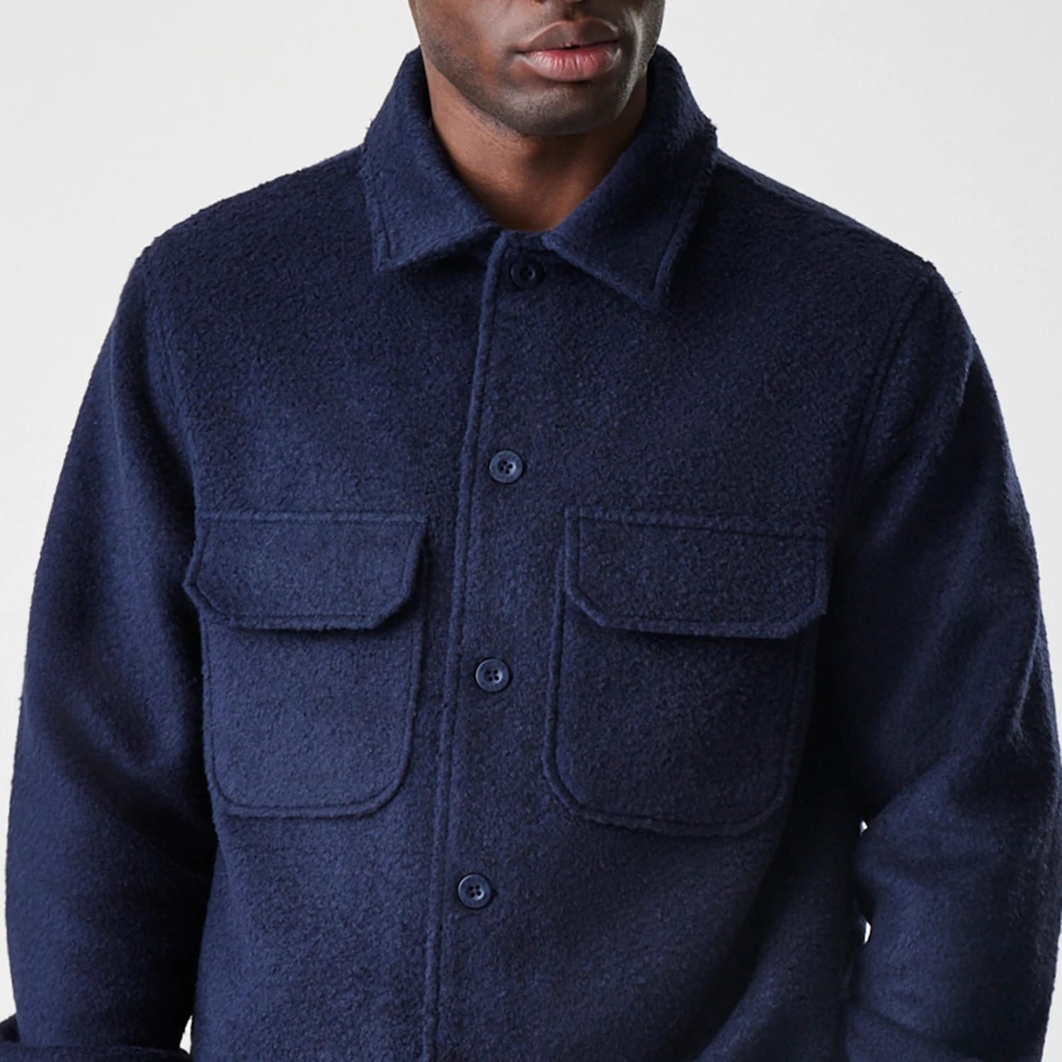 New Era Borg Navy Shacket-kentox