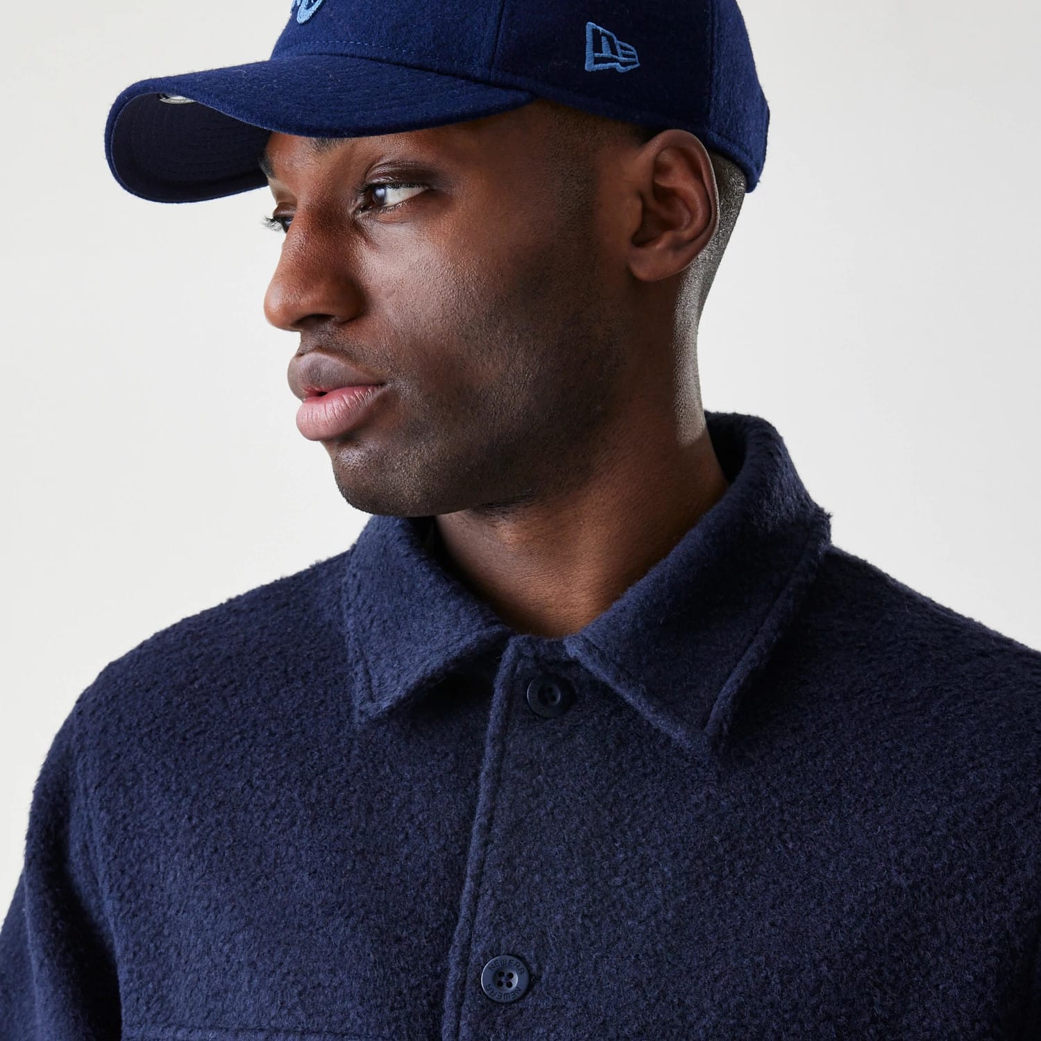 New Era Borg Navy Shacket-kentox