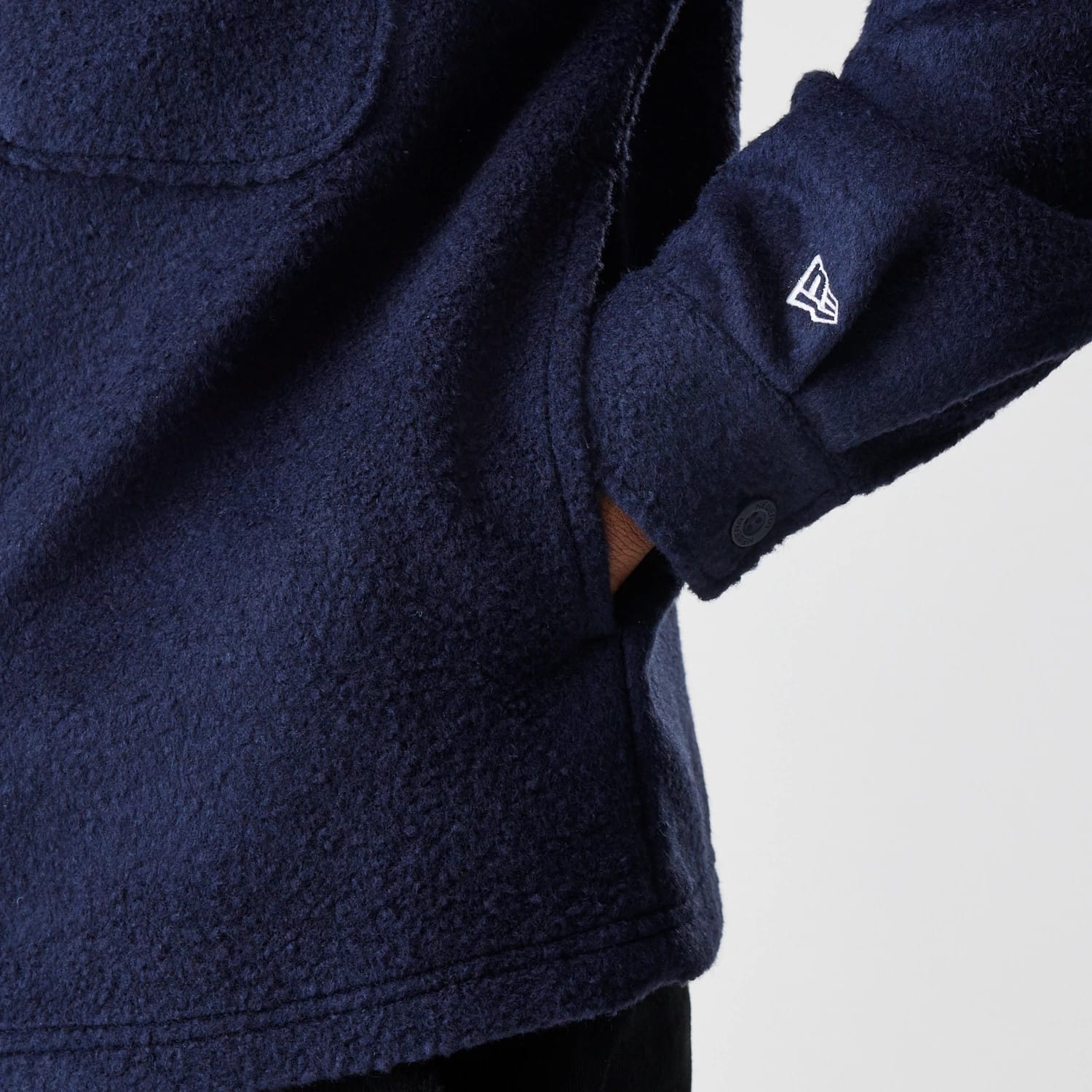 New Era Borg Navy Shacket-kentox