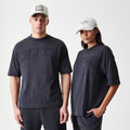 New Era Washed Black Oversized T-Shirt-kentox