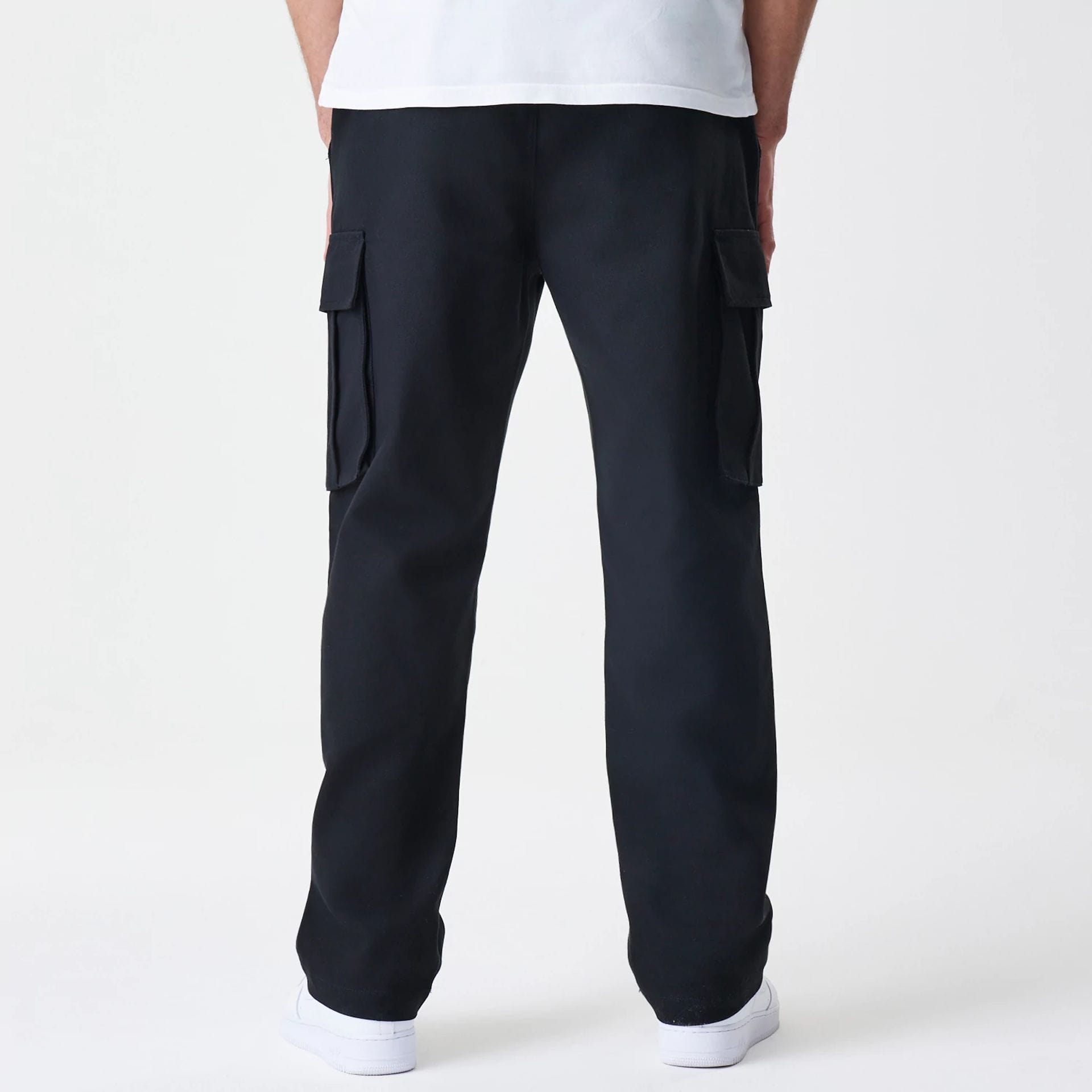 New Era Cargo Black Straight Leg Trousers-kentox