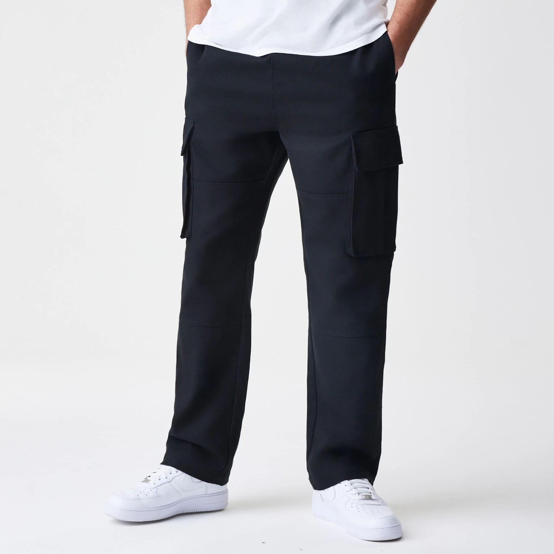 New Era Cargo Black Straight Leg Trousers-kentox