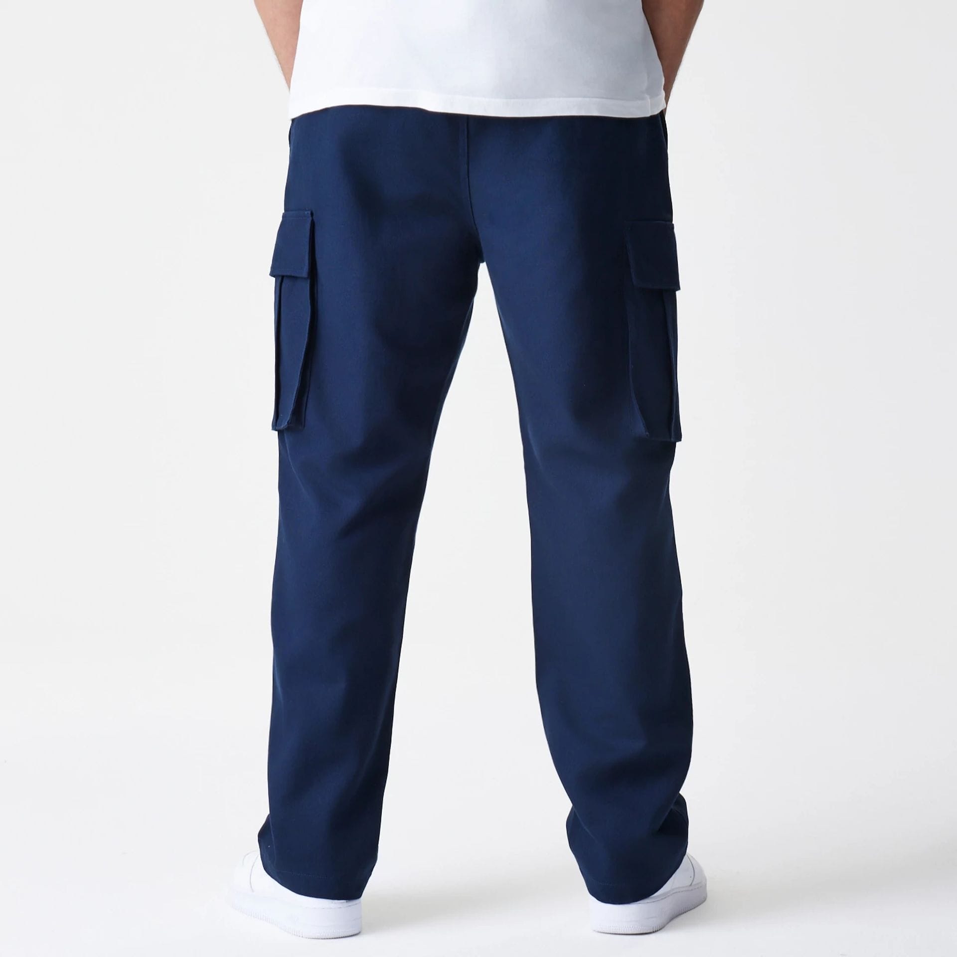 New Era Navy Straight Leg Cargo Trousers-kentox