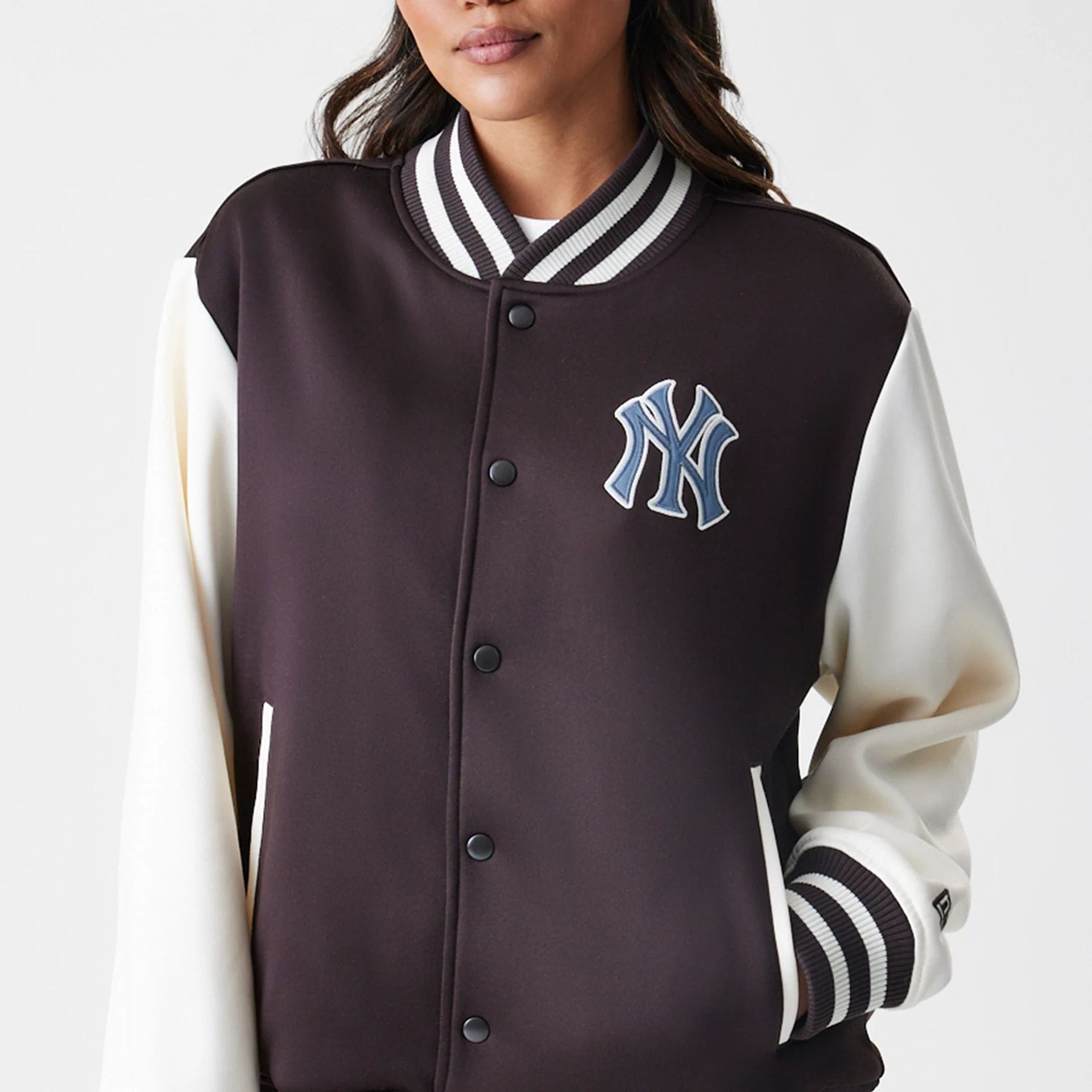 New York Yankees MLB Dark Brown Varsity Jacket-kentox