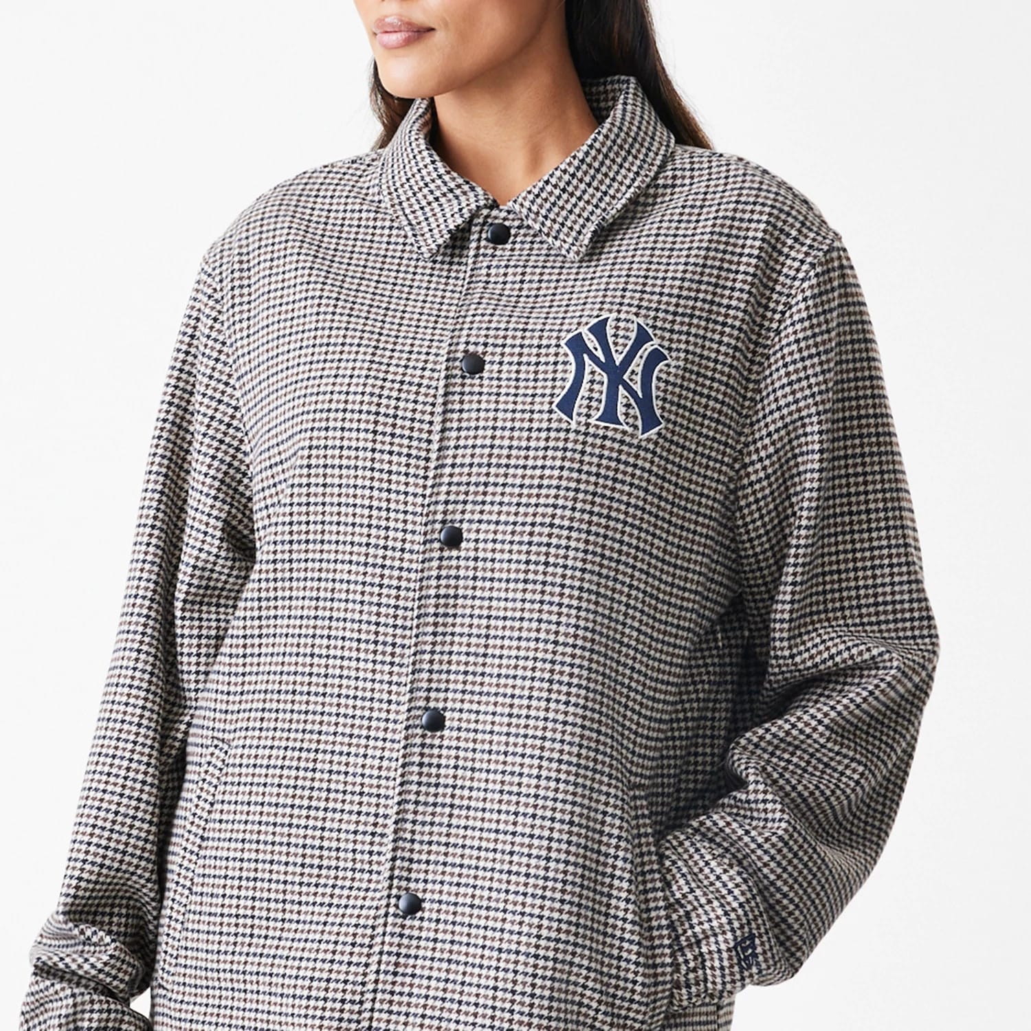 New York Yankees MLB Check Brown Jacket-kentox