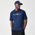 New York Yankees MLB Script Navy Oversized T-Shirt-kentox