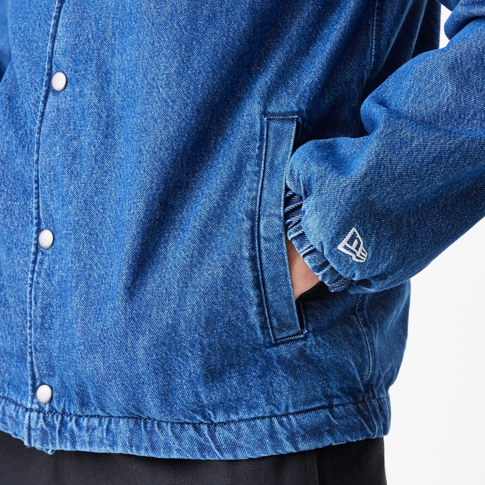 New York Mets MLB Denim Dark Blue Coaches Jacket-kentox
