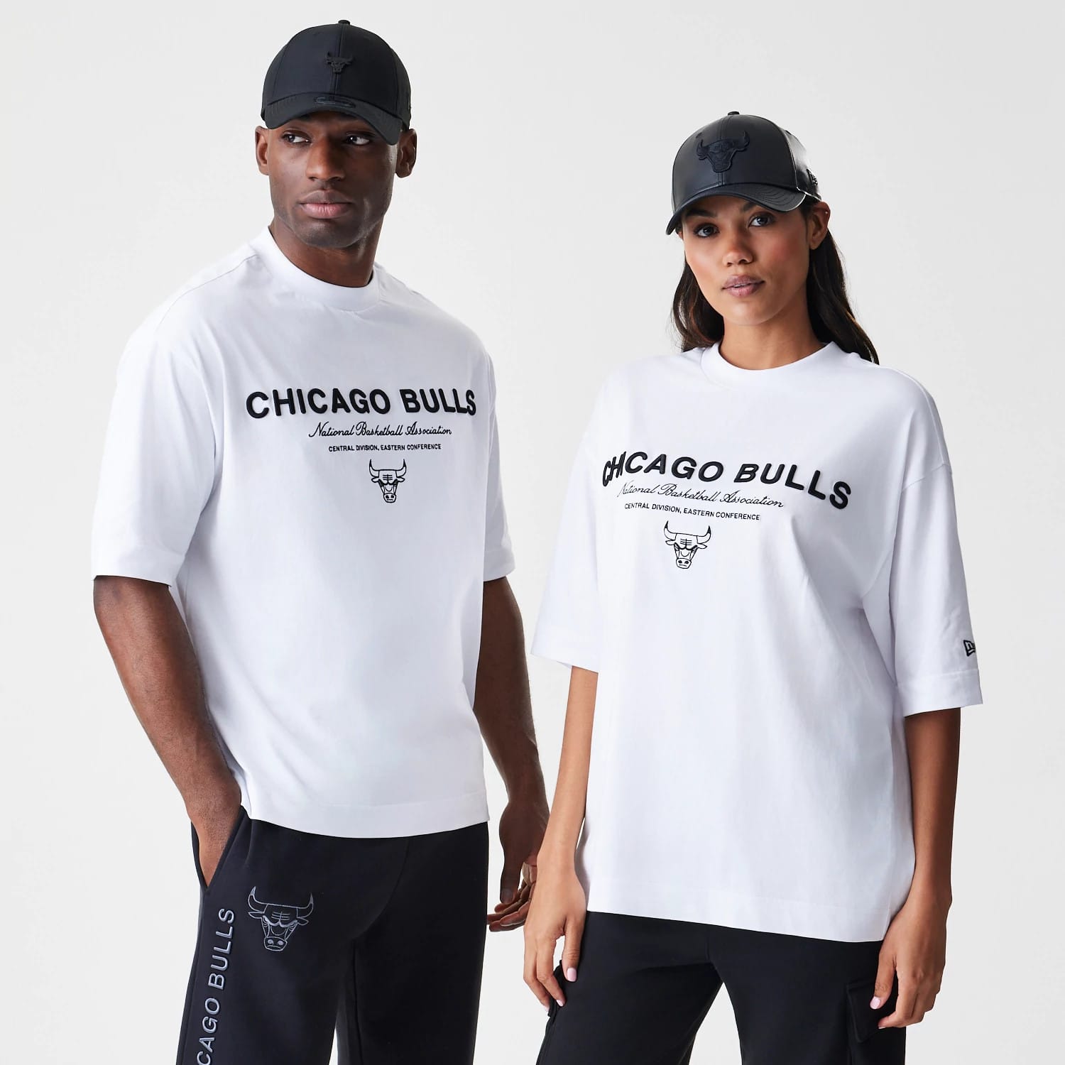 Chicago Bulls NBA Linear White T-Shirt-kentox