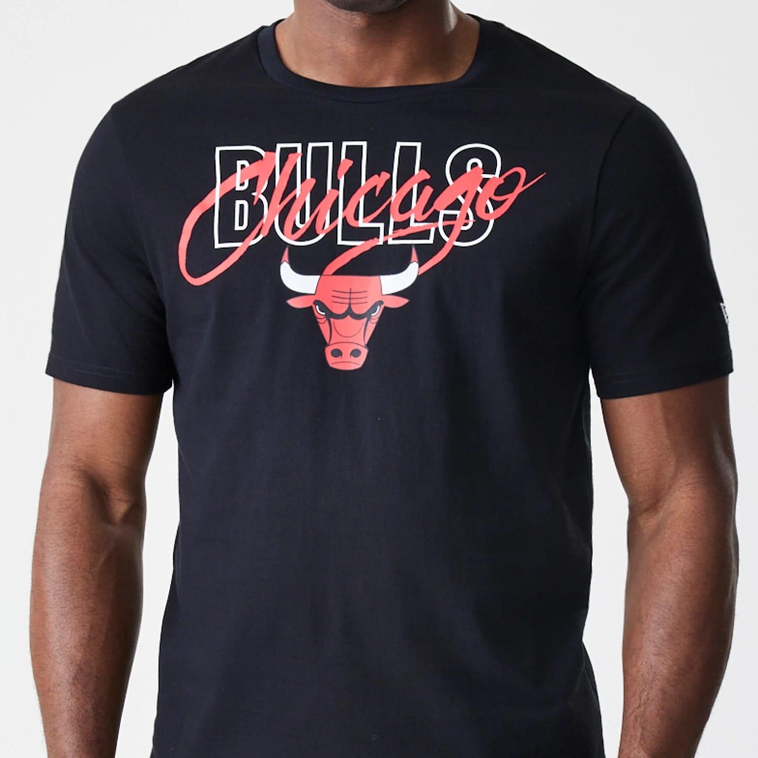 Chicago Bulls NBA Script Black T-Shirt-kentox