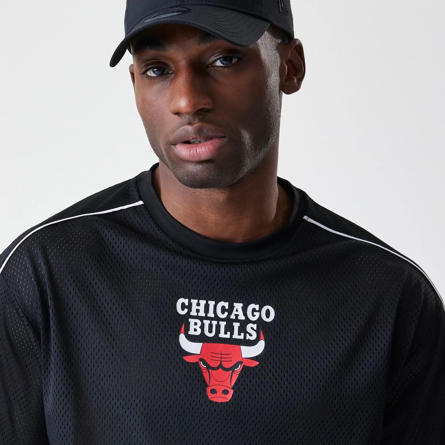 Chicago Bulls NBA Piping Black Oversized T-Shirt-kentox