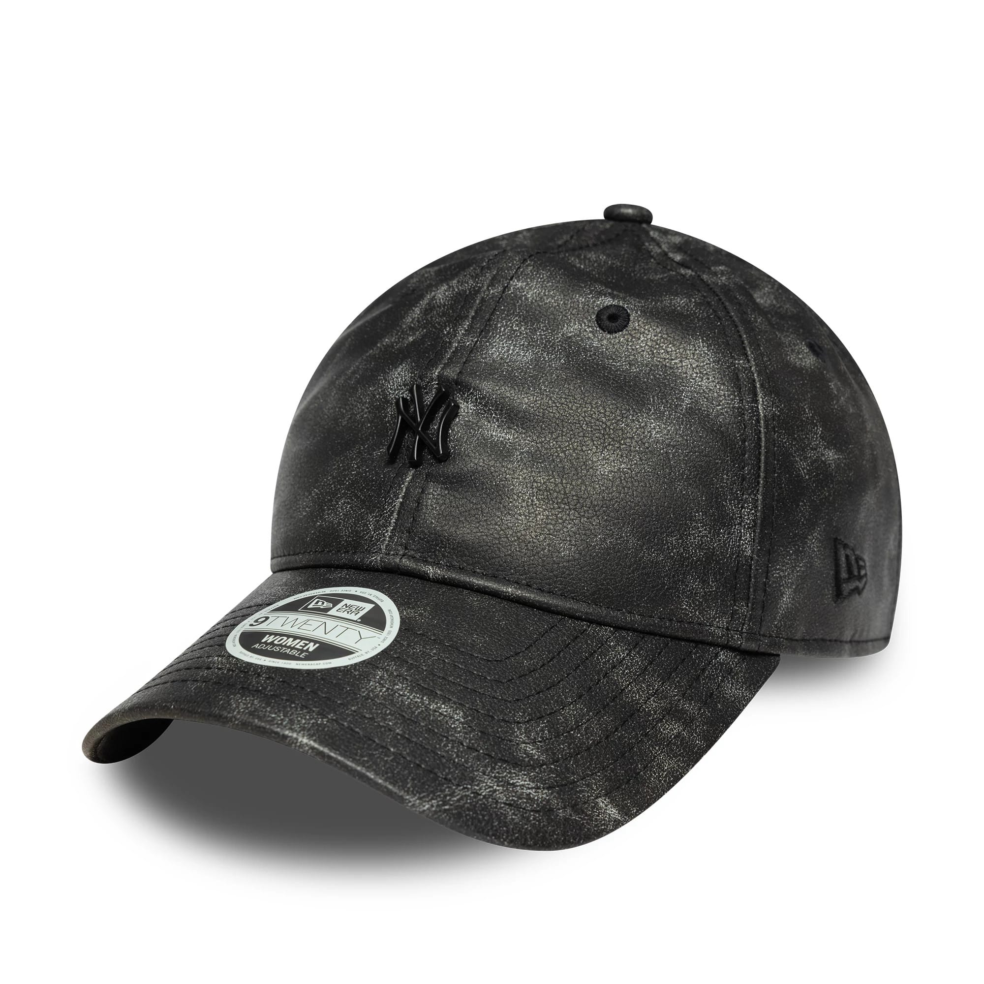 New York Yankees Womens MLB Worn PU Black 9TWENTY Adjustable Cap-kentox