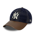 New York Yankees MLB Loden Leather Navy 9TWENTY Adjustable Cap-kentox