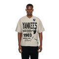 New York Yankees MLB Throwback Prep Light Beige T-Shirt-kentox
