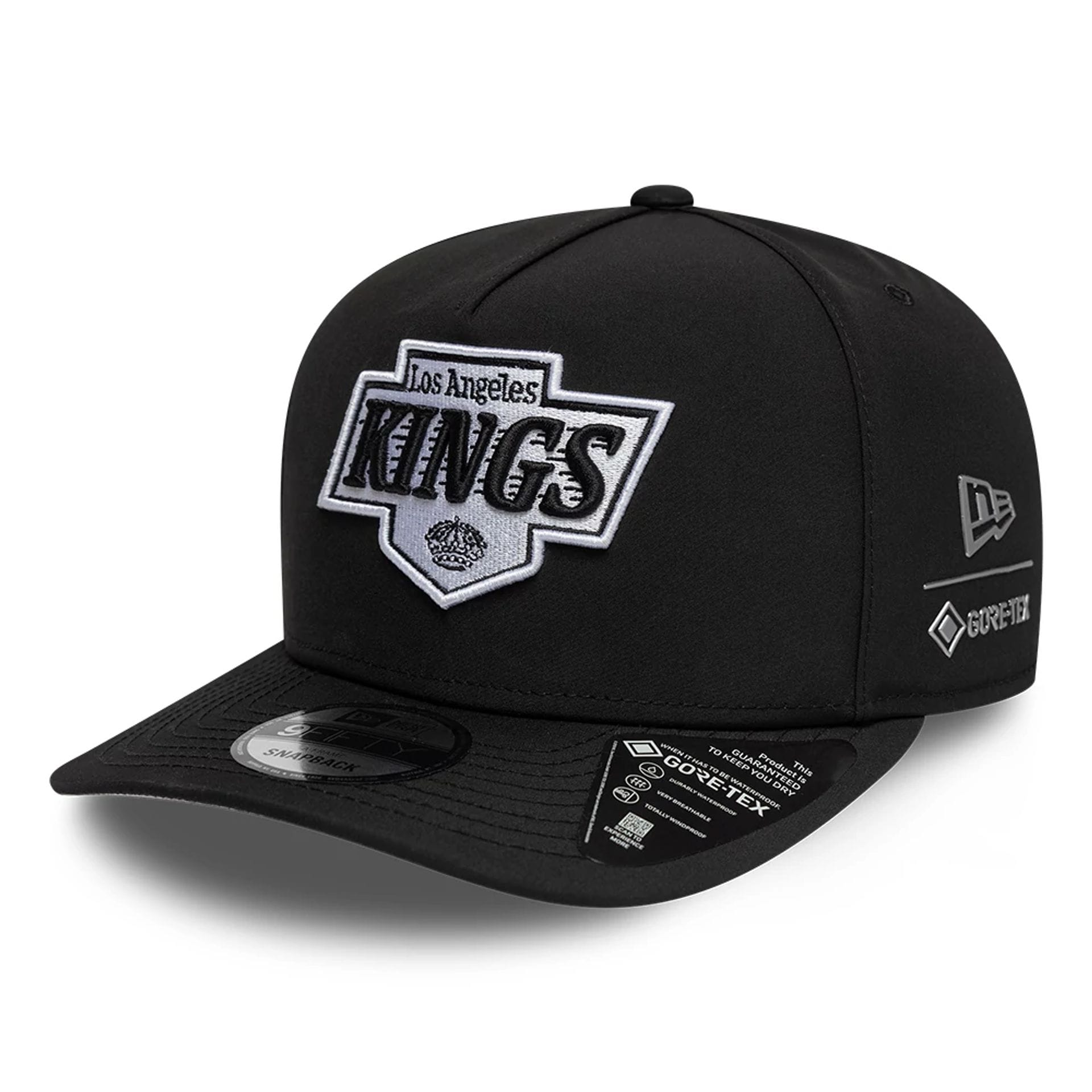 LA Kings NHL Gore-Tex Black 9FIFTY A-Frame Snapback Adjustable Cap-kentox