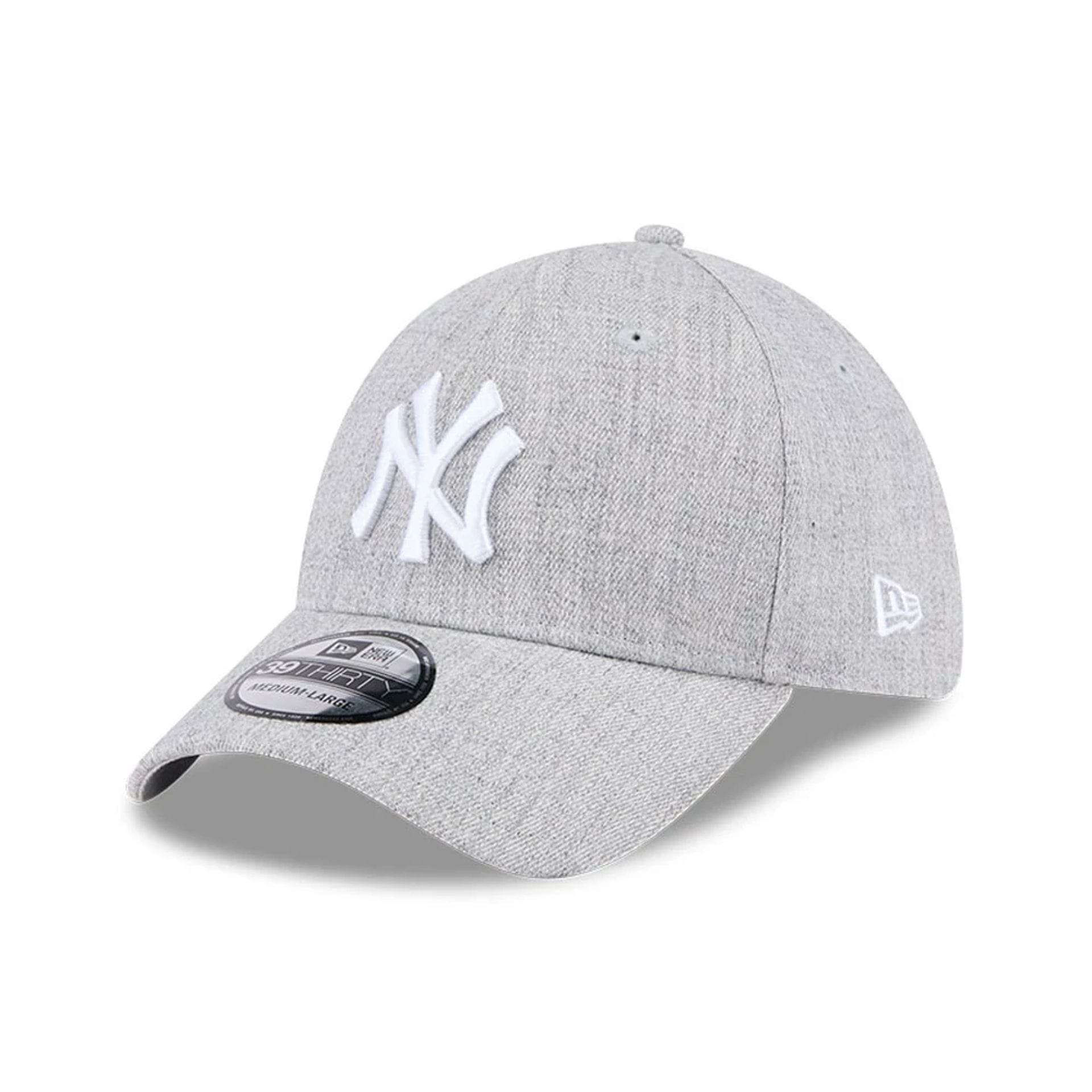 New York Yankees MLB Heather Grey 39THIRTY Stretch Fit Cap-kentox