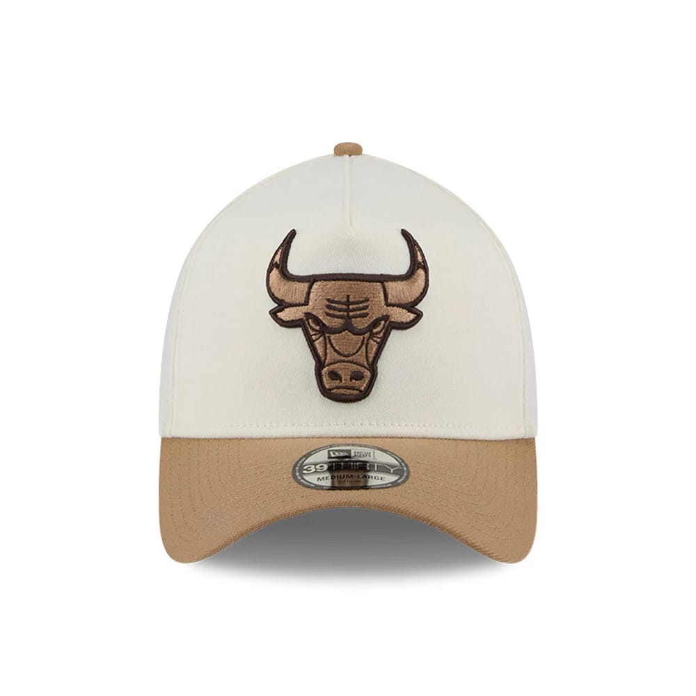 Chicago Bulls NBA Sandy Bay White 39THIRTY A-Frame Stretch Fit Cap-kentox