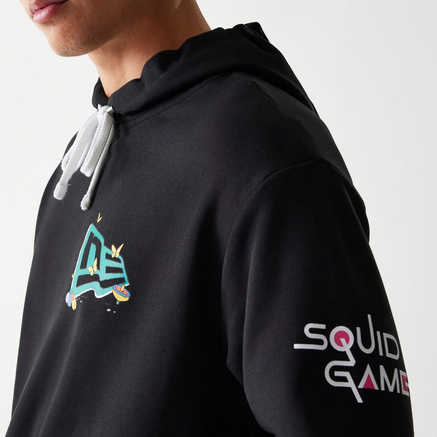Netflix Squid Game Black Oversized Pullover Hoodie-kentox