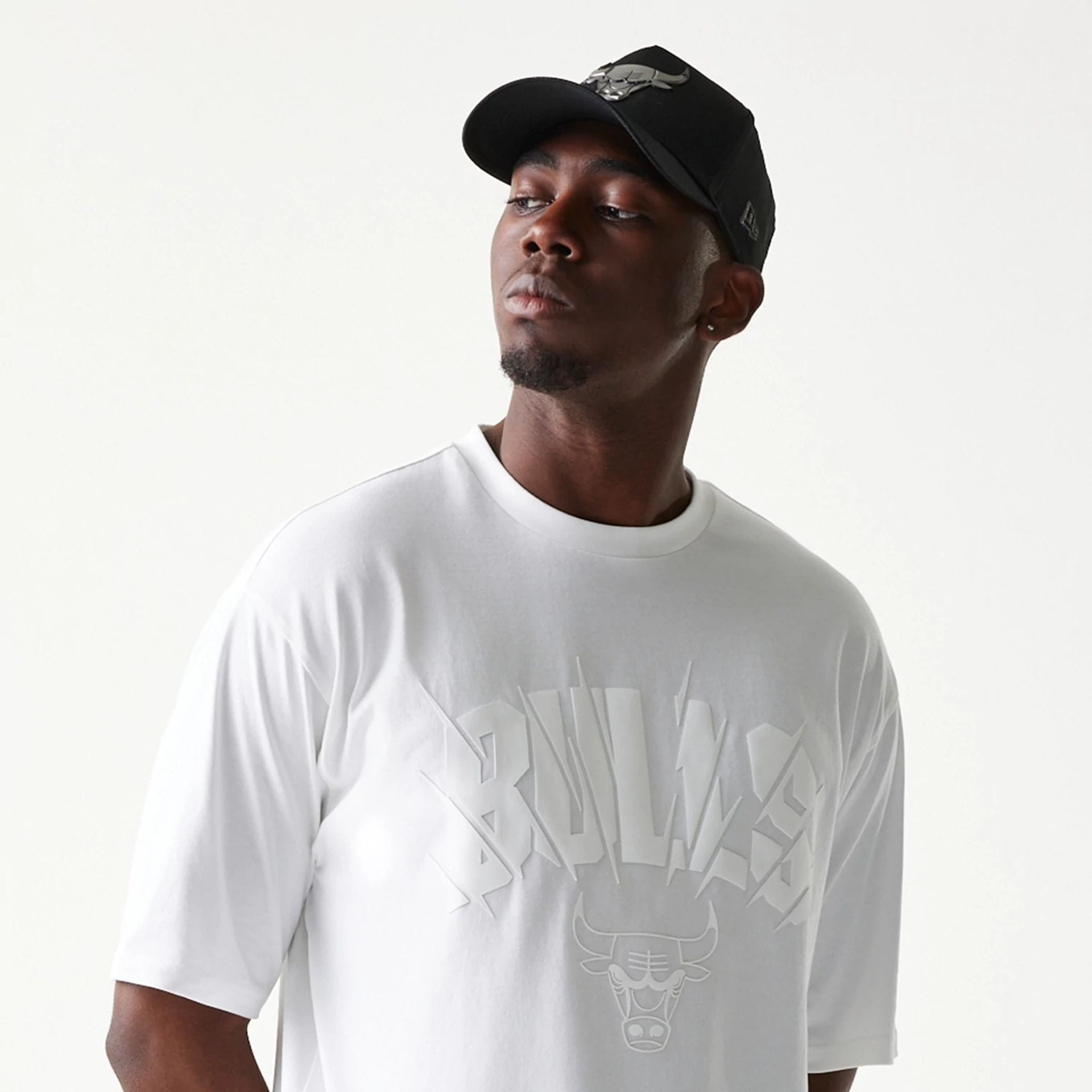 Chicago Bulls NBA White Oversized T-Shirt-kentox