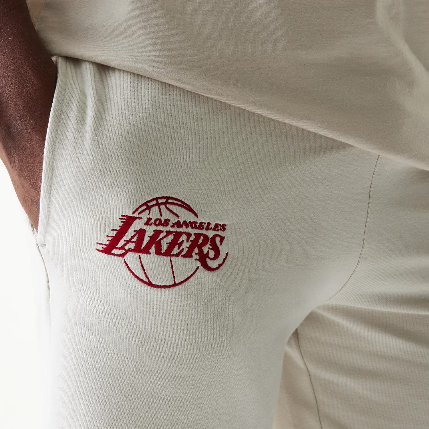 LA Lakers NBA League Essential Cream Shorts-kentox