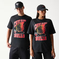 Chicago Bulls NBA Ball Graphic Black T-Shirt-kentox