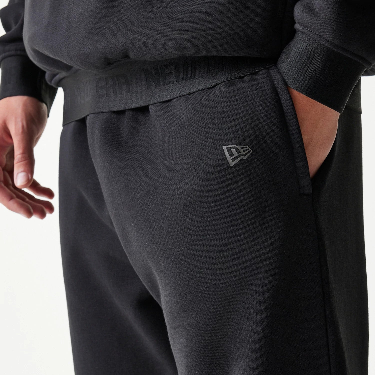 New Era Tech Black Straight Leg Joggers-kentox