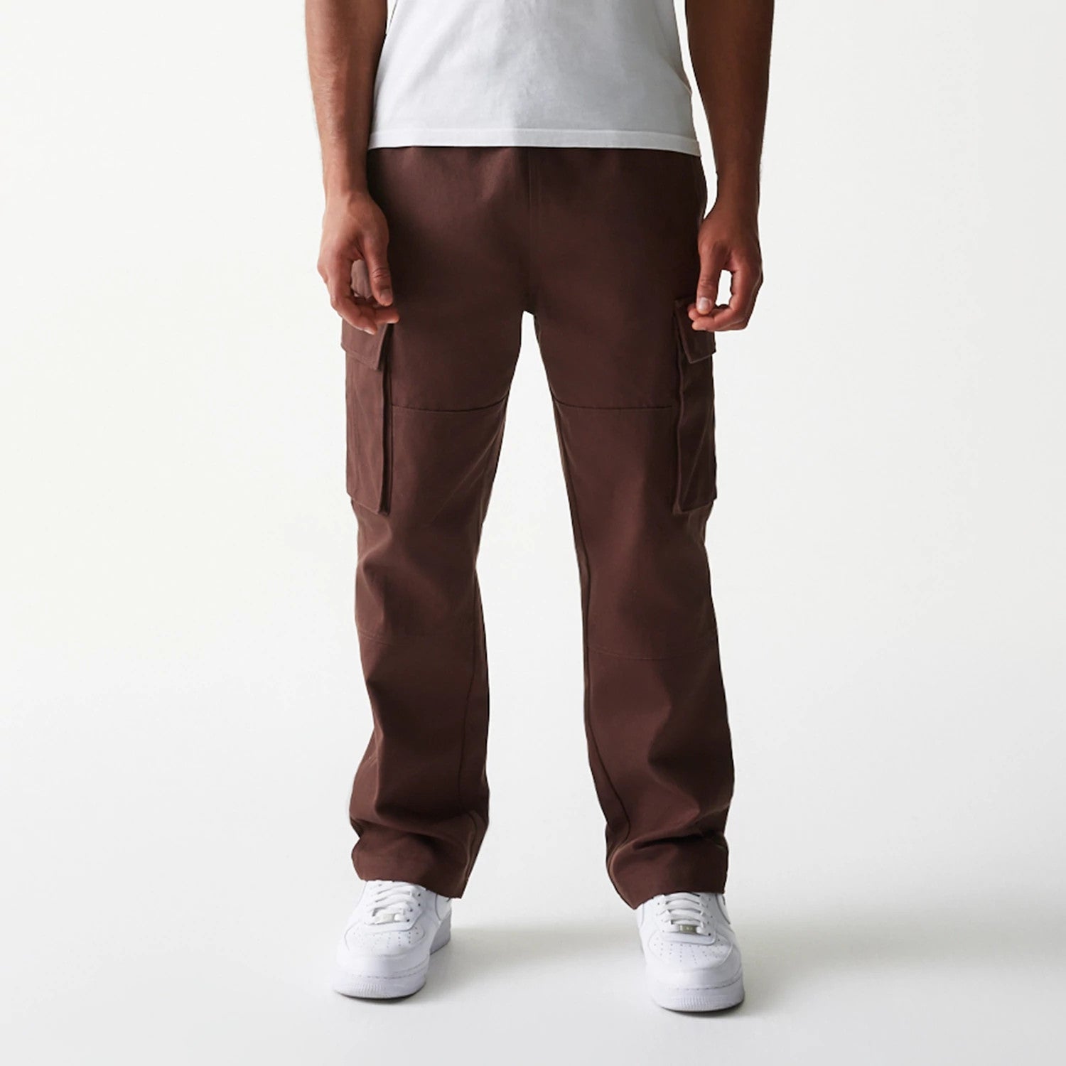 New Era Brown Straight Leg Cargo Joggers-kentox